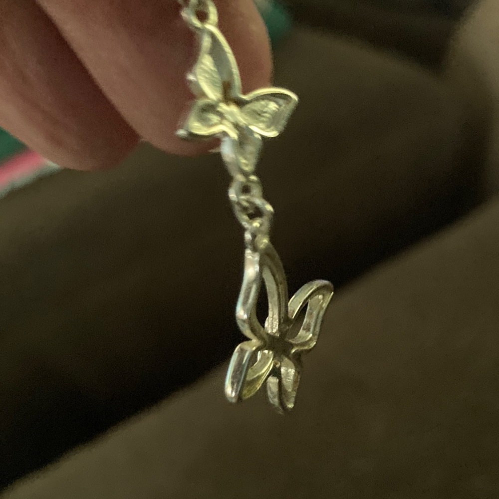 Elegant Silver Butterfly Earrings